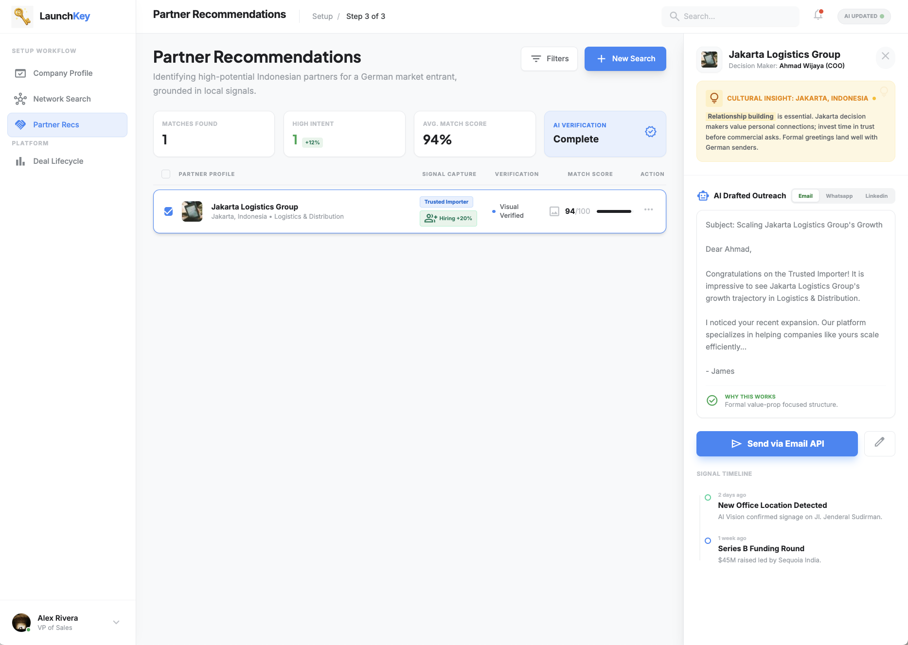 LaunchKey - A GTM partner discovery platform built with Firebase, Gemini, Gmail and Maps.